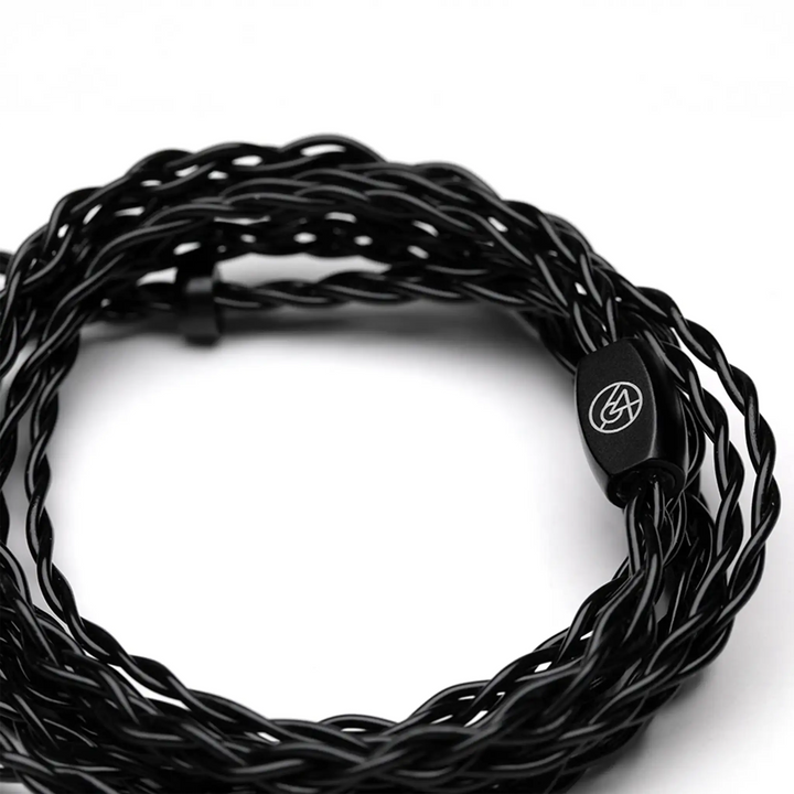 64 Audio Premium Cable black closeup whitebox