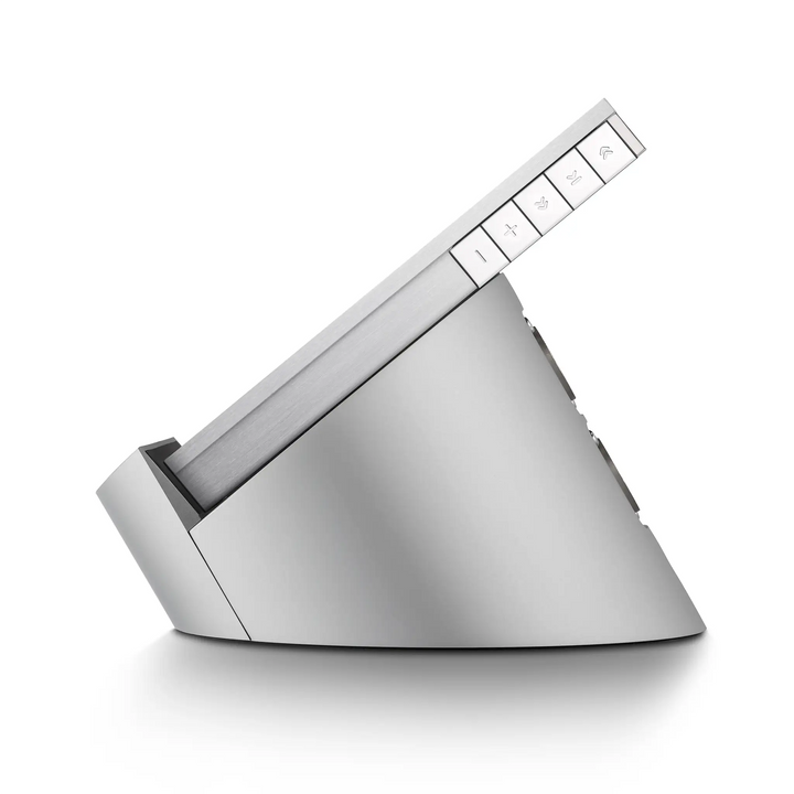 Astell&Kern PD10 dap sitting on docking cradle right side profile angle whitebox