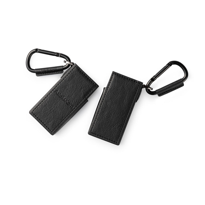 Astell&Kern HB1 case x2 front and rear rotated over white background