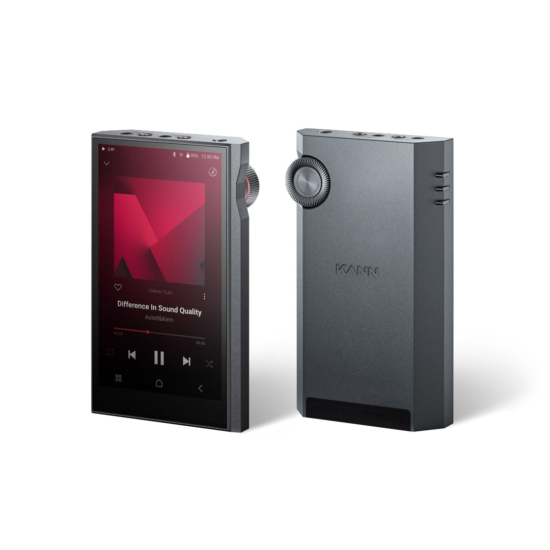 Astell&Kern KANN Ultra front and back over white background