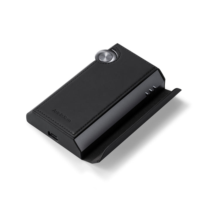 Astell&Kern KANN Ultra black case 3 quarter rear over white background