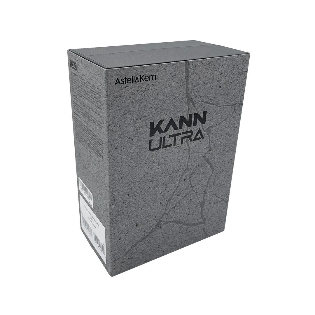 Astell&Kern KANN Ultra retail box 3 quarter over white background