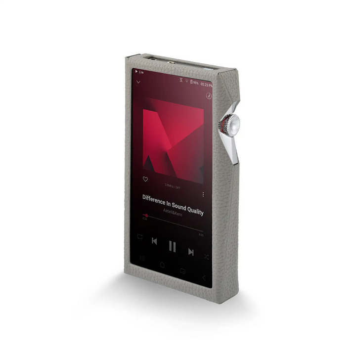 Astell&Kern SP4000 DAP silver front right 3 quarter angle in case whitebox
