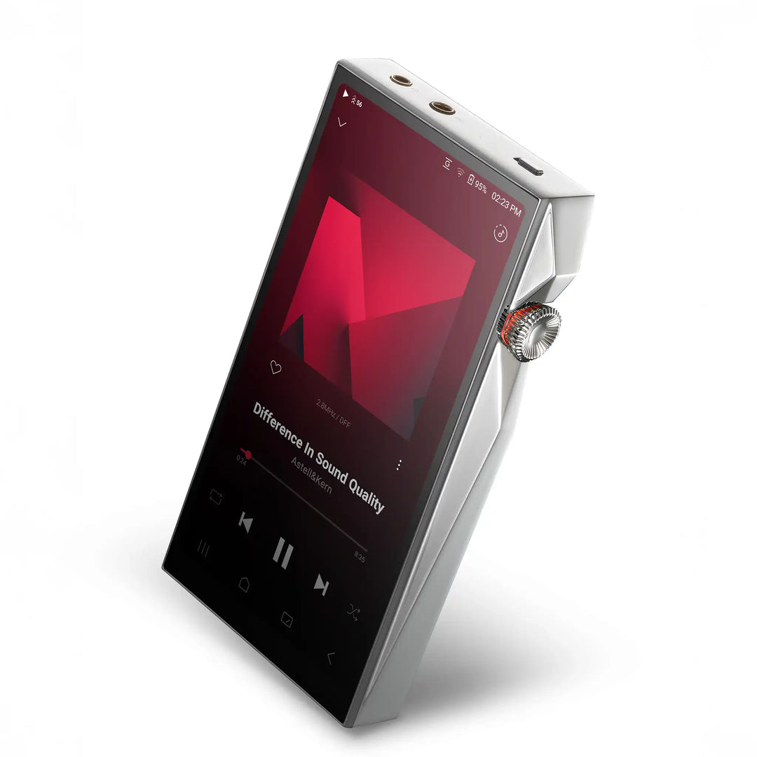 Astell&Kern SP4000 DAP silver front rotated right 180 degrees whitebox