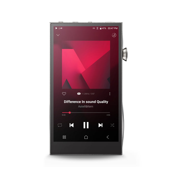 Astell&Kern SE300 silver front over white background