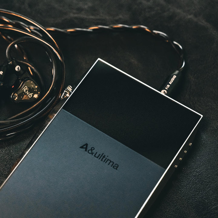 Astell&Kern SP3000T rear closeup with connected FiR Audio earphones
