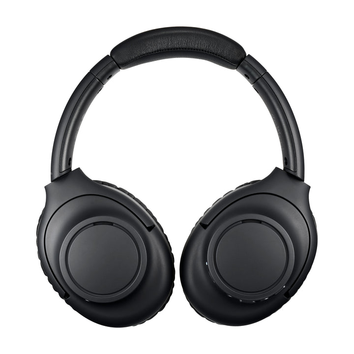 Audio-Technica ATH-S300BT black headphone front with rotated earcups whitebox
