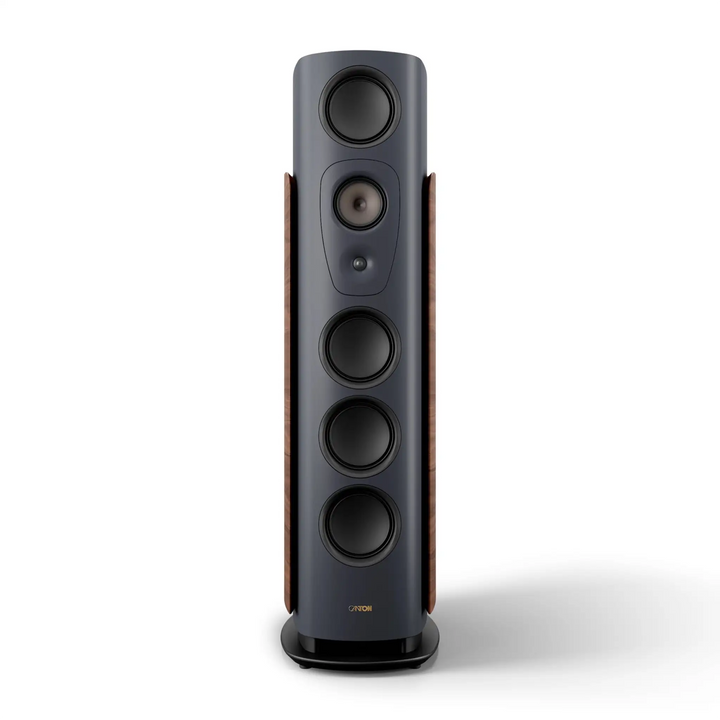 Canton Reference Alpha speaker in blue standing front center whitebox