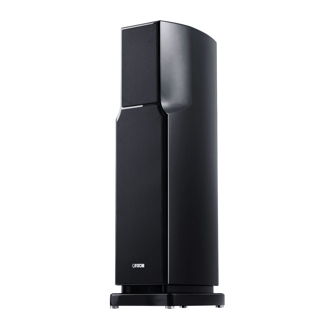 Canton Reference 3K black 3 quarter front right with grill over white background