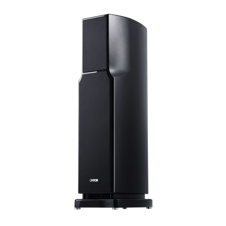 Canton Reference 3K black 3 quarter front right with grill over white background