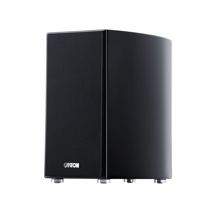 Canton Reference 9K black 3 quarter front right with grill over white background