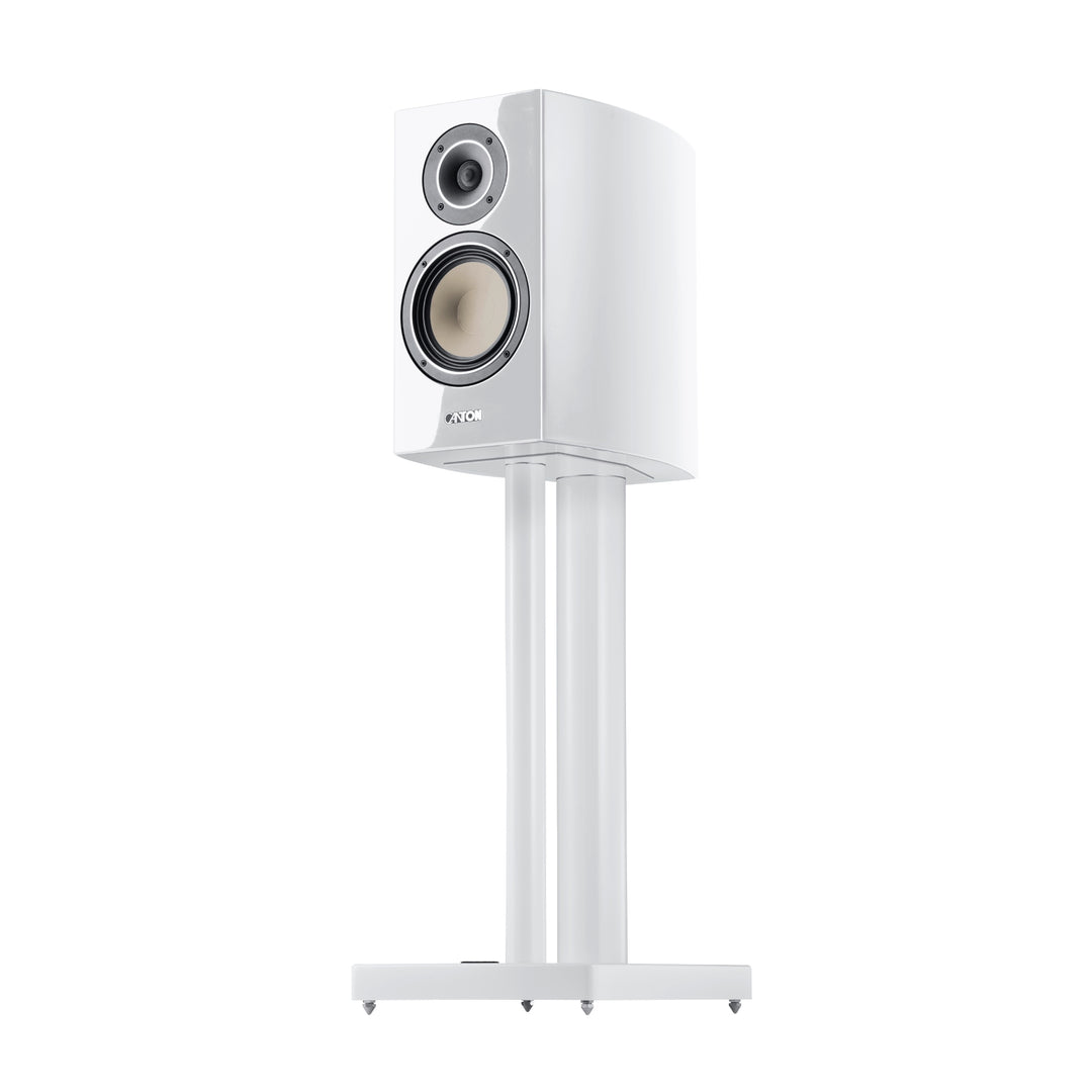 Canton Reference 9K white 3 quarter front right on LS860 stand over white background | CA10-9000-W