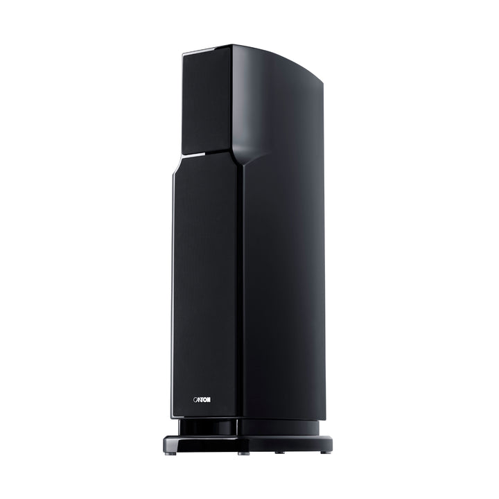 Canton Reference 2k black 3 quarter right front with grille over white background