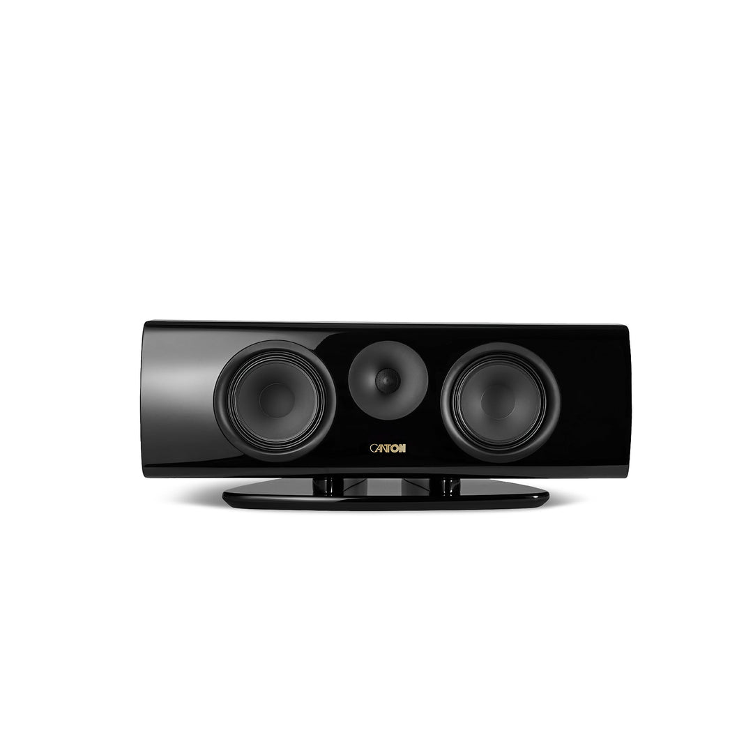 Canton Reference center speaker black front with grill removed whitebox