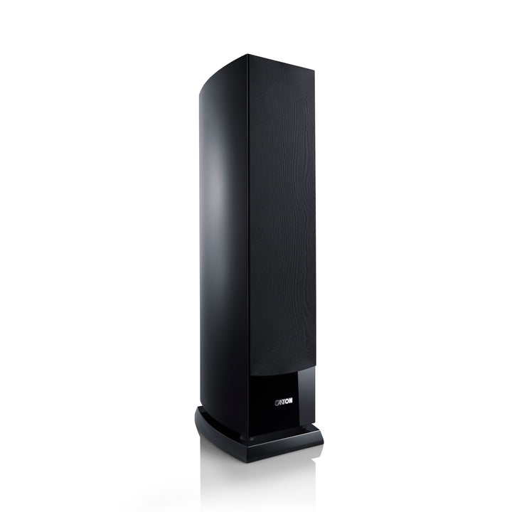 Canton Vento 100 black 3 quarter front left with grill over white background