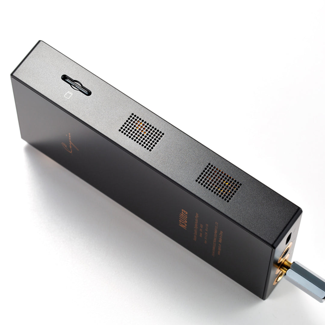 Cayin N3Ultra profile with attached 3.5mm cable whitebox