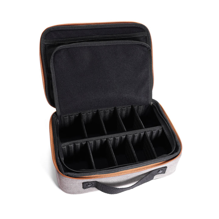 ddHiFi CZ300 open case with x1 mid length and x8 short length partitions installed