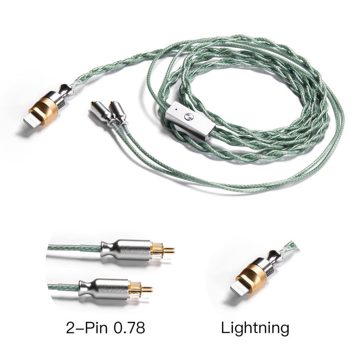 ddHiFi M120B All-in-One IEM Cable | Lightning / USB-C