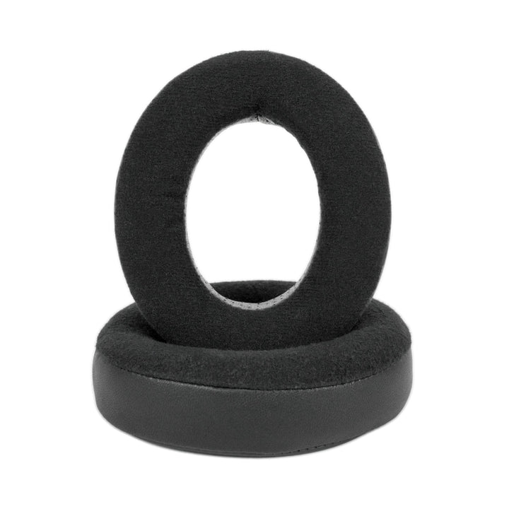 Dekoni Audio 109 Pro elite hybrid earpads stacked over white background