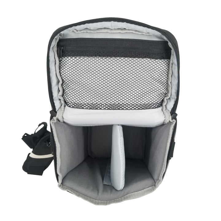 Dekoni Savior V2 charcoal top with unzipped cover revealing dividers