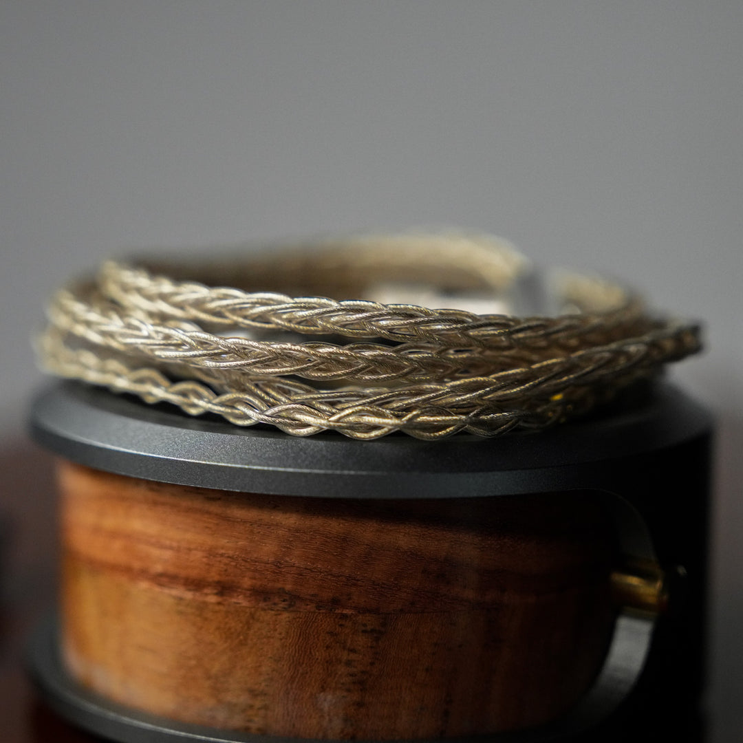 Effect Audio Centurion cable coiled on top of included case from Bloom Audio gallery