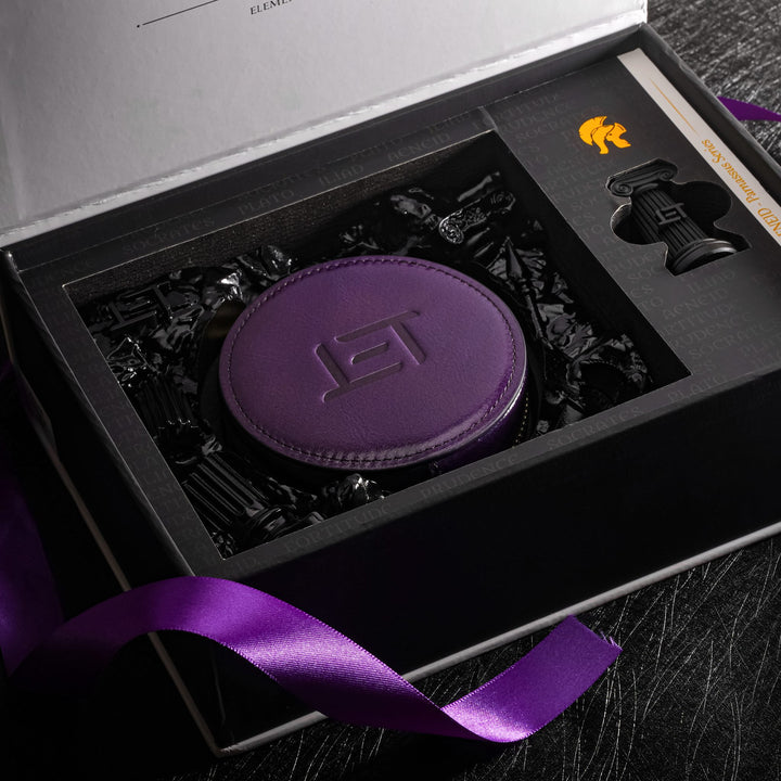 Eletech Aeneid opened retail package with purple ribbon