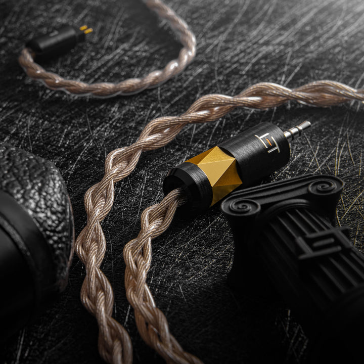 Eletech Aeneid with 2.5mm termination and branded display pillar over textured background