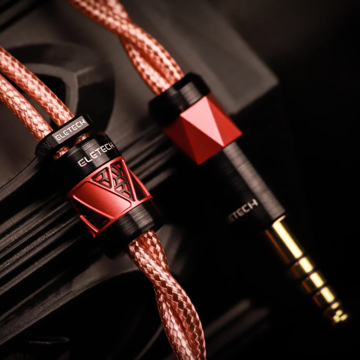 Eletech Aristotle Y-split closeup with 4.4mm termination