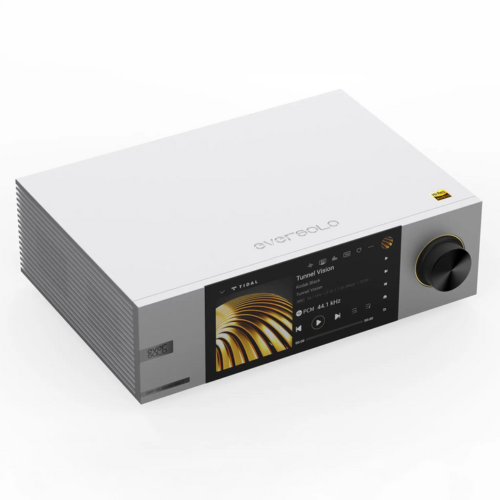 EverSolo DMP-A6 Master Edition Gen 2 silver high angle 3 quarter whitebox