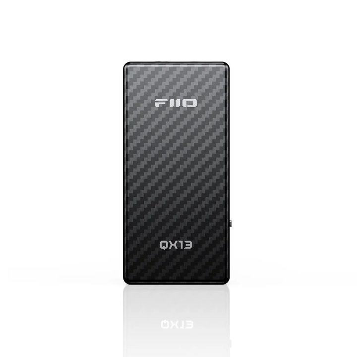 FiiO QX13 DAC/amp in black rear center whitebox