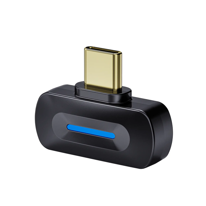 FiiO BT11 Bluetooth transmitter in black front right 3 quarter angle whitebox