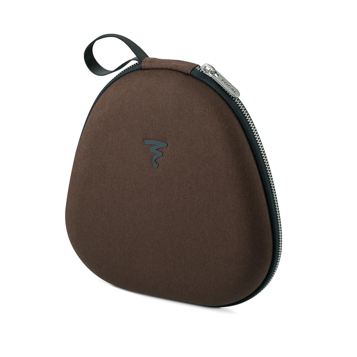 Focal Bathys MG wireless headphones brown hard case front center right 3 quarter angle whitebox