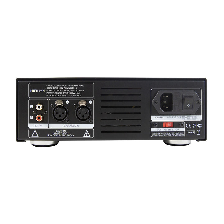 HiFiMAN Mini Shangri-La amp rear over white background