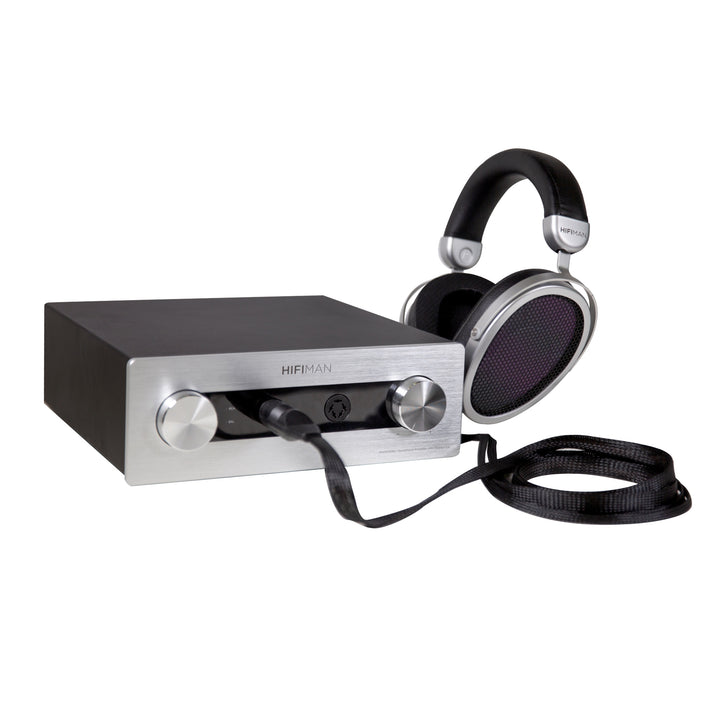 HiFiMAN Mini Shangri-La system front left quarter over white background