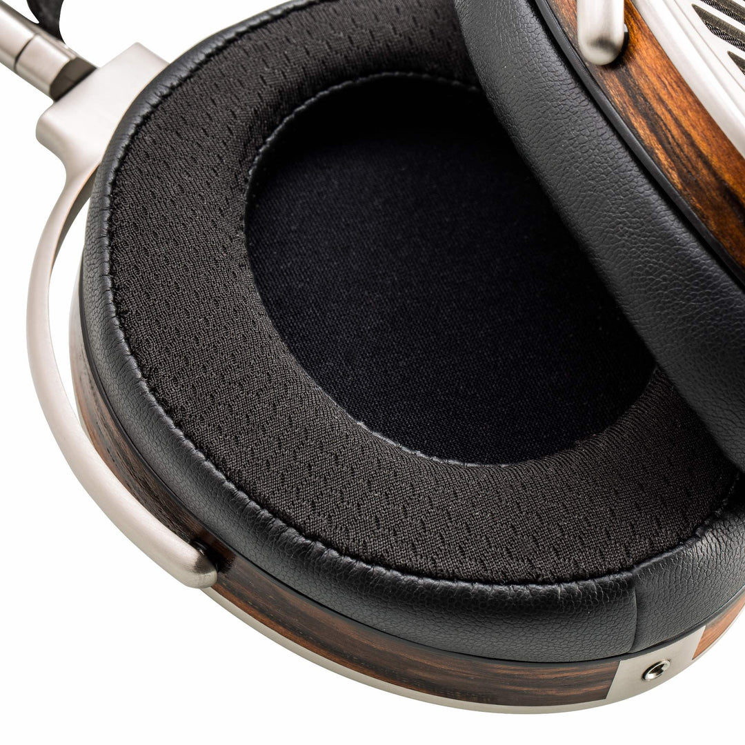 HiFiMAN Susvara extreme closeup inner earpad over white background