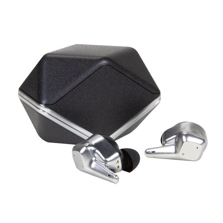 HiFiMAN Svanar Wireless 3 quarter with case over white background