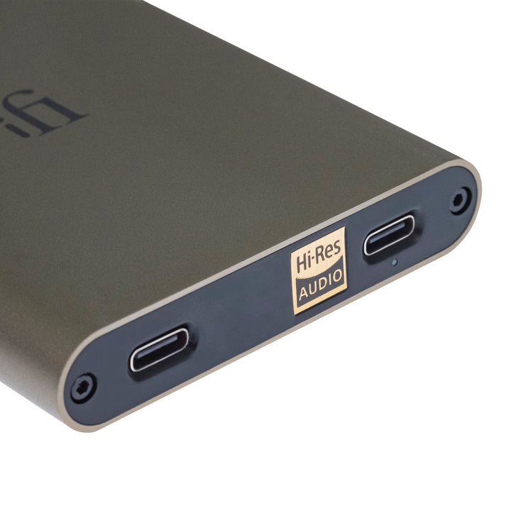 iFi hip-dac 3 rear 3 quarter closeup over white background
