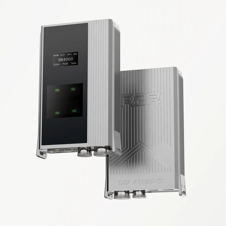 iBasso D17 Atheris DAC/amp floating x2 front and back view whitebox