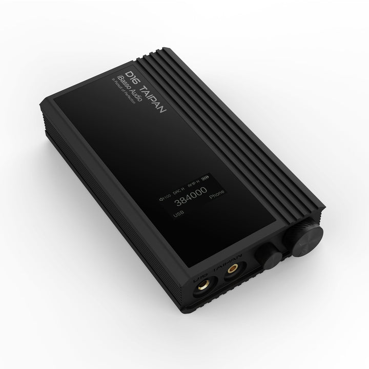 iBasso D16 top quarter over white background