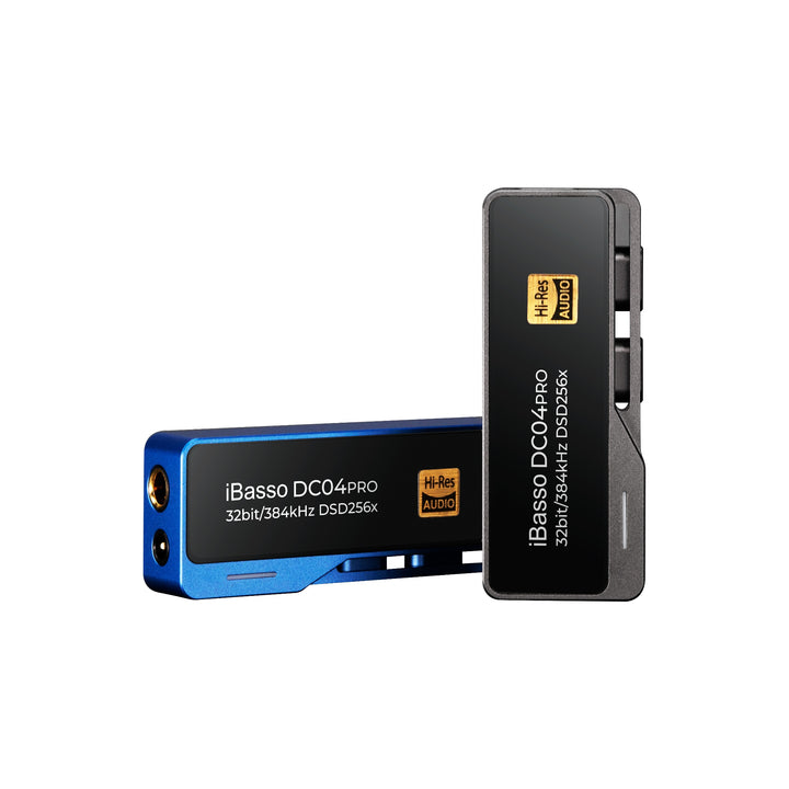 iBasso DC04 Pro (x2) blue and gray over white background