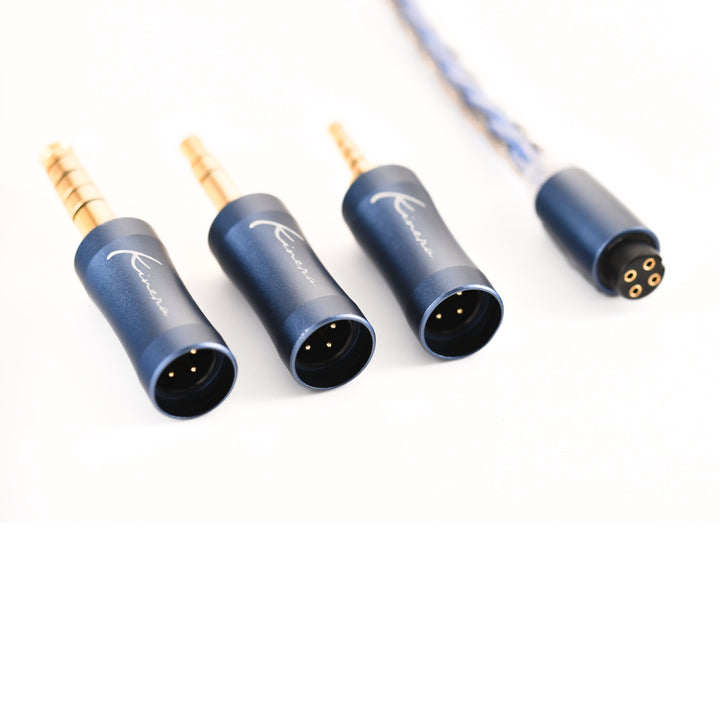 Kinera Ace 2 all plugs with adapter highlighting 4-pin connection