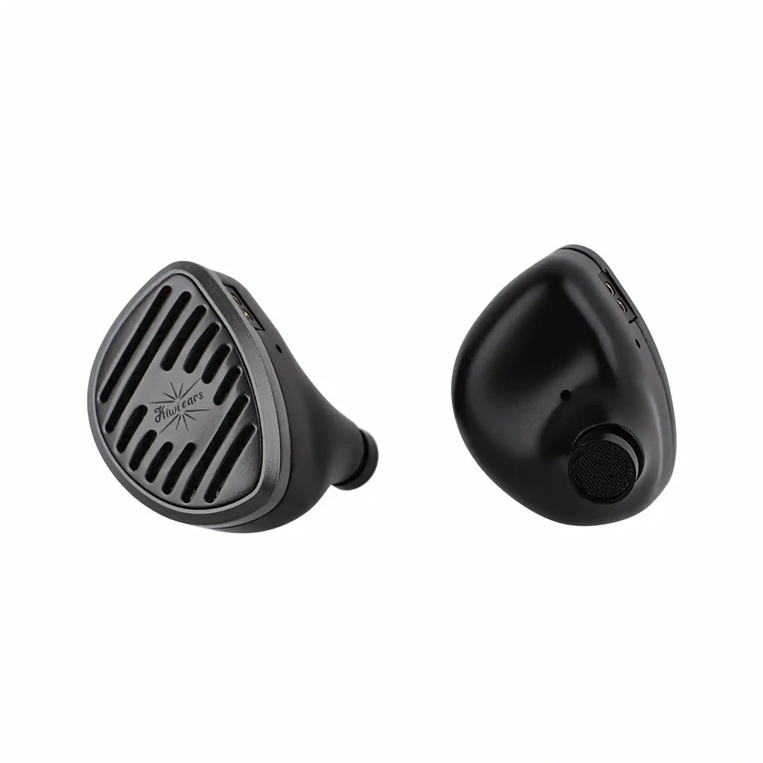 Kiwi Ears Septet IEMs front and back view whitebox
