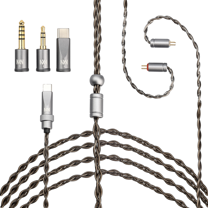 Melody Wings Venus IEMs cable with three interchangeable plugs whitebox