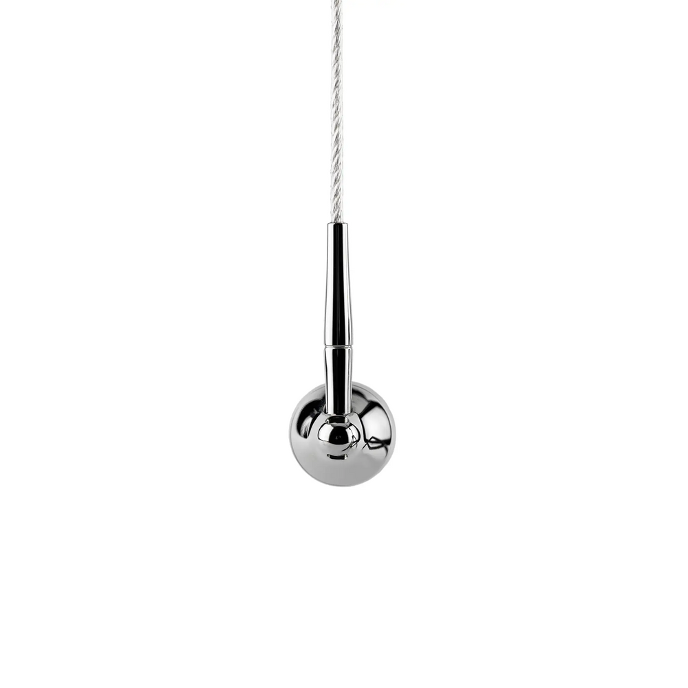 Moondrop Pavane earbud hanging from top back view whitebox