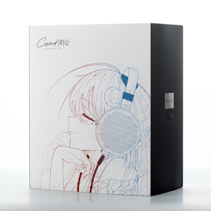 Moondrop Cosmo retail package front quarter whitebox