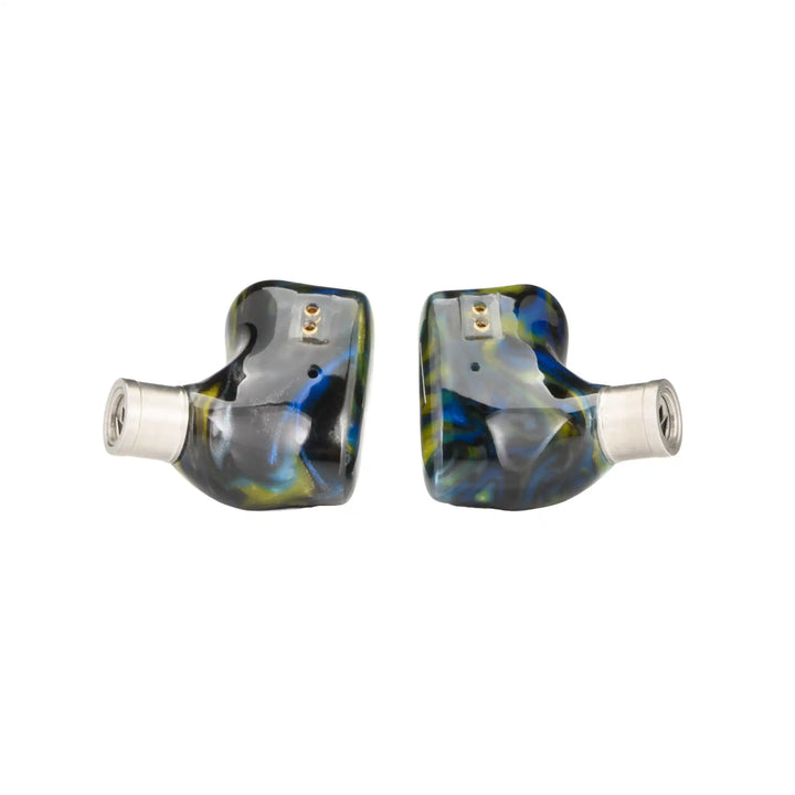 Noble Audio Van Gogh IEMs side profile  2-pin connector view whitebox