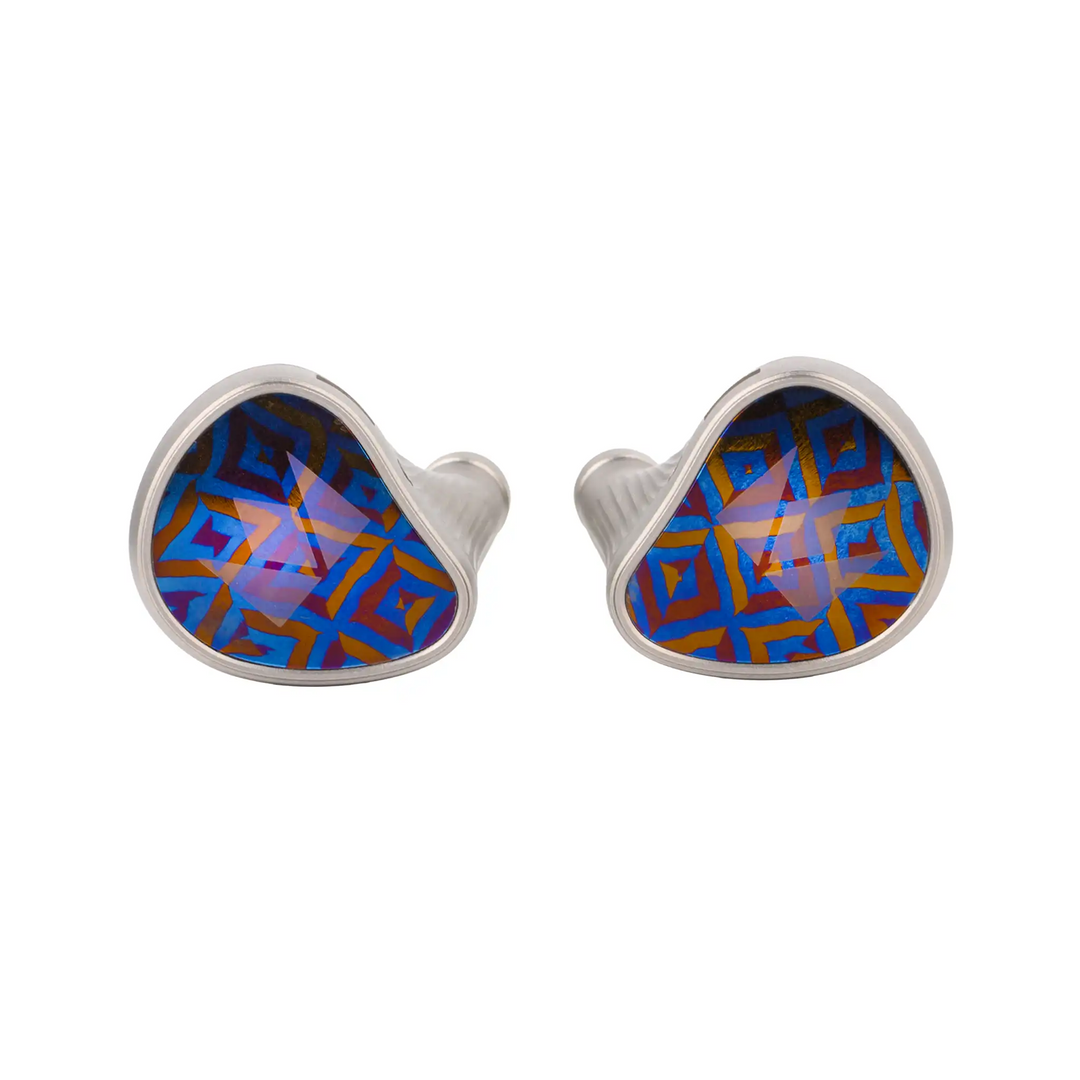 Noble Audio Kronos IEMs sitting front center whitebox