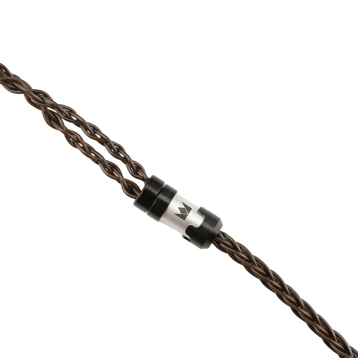 Noble Audio AGIS II stock cable y-split closeup whitebox
