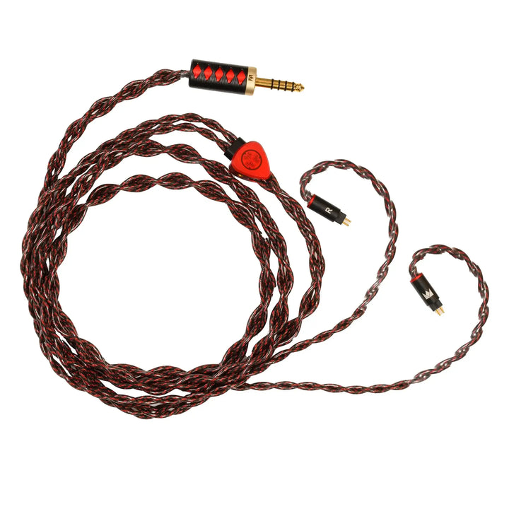 Noble Audio Shogun IEM cable Birdseye view whitebox