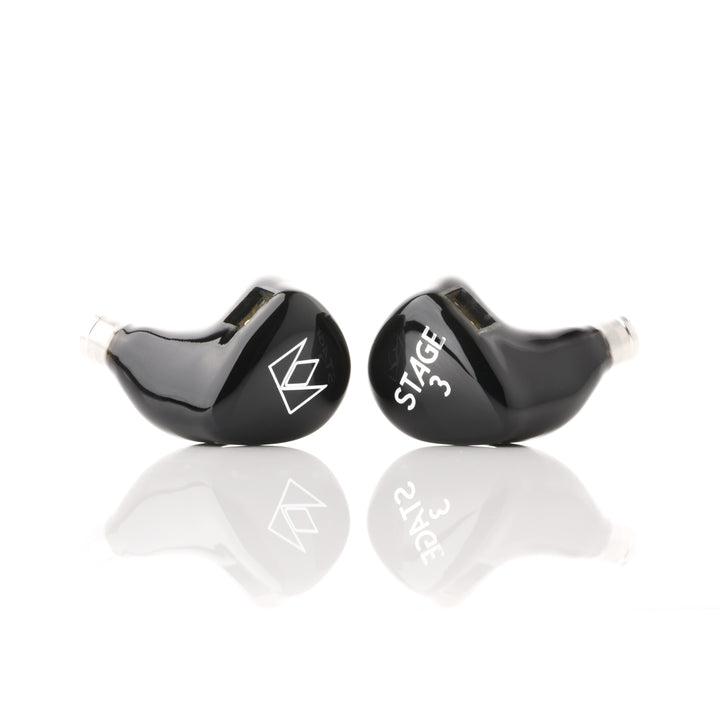 Noble Audio Stage 3 closeup alternating angles over white background